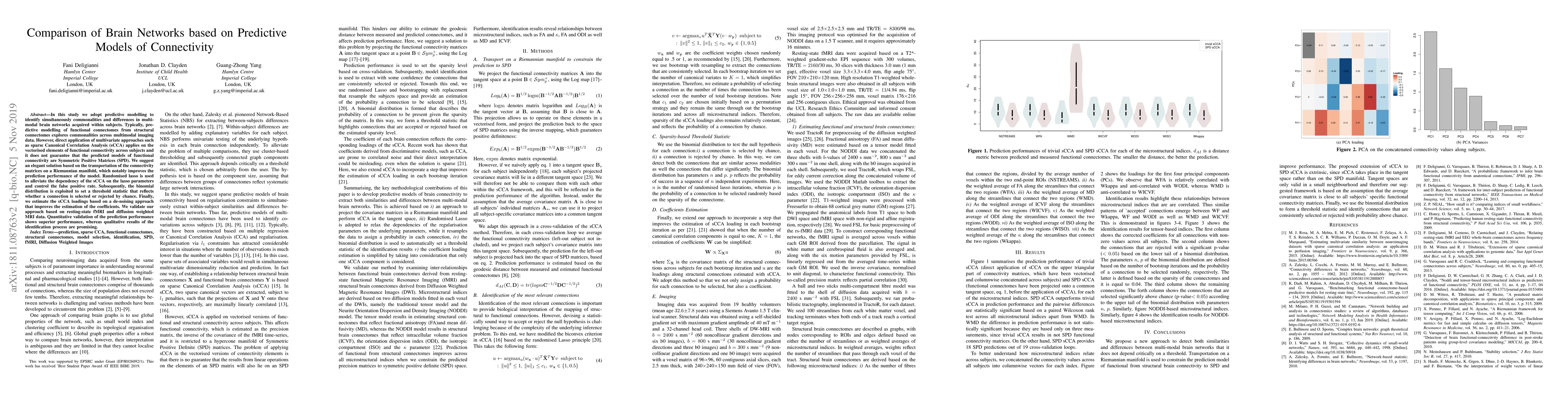 Thumbnail for Comparison of Brain Networks based on Predictive Models of Connectivity