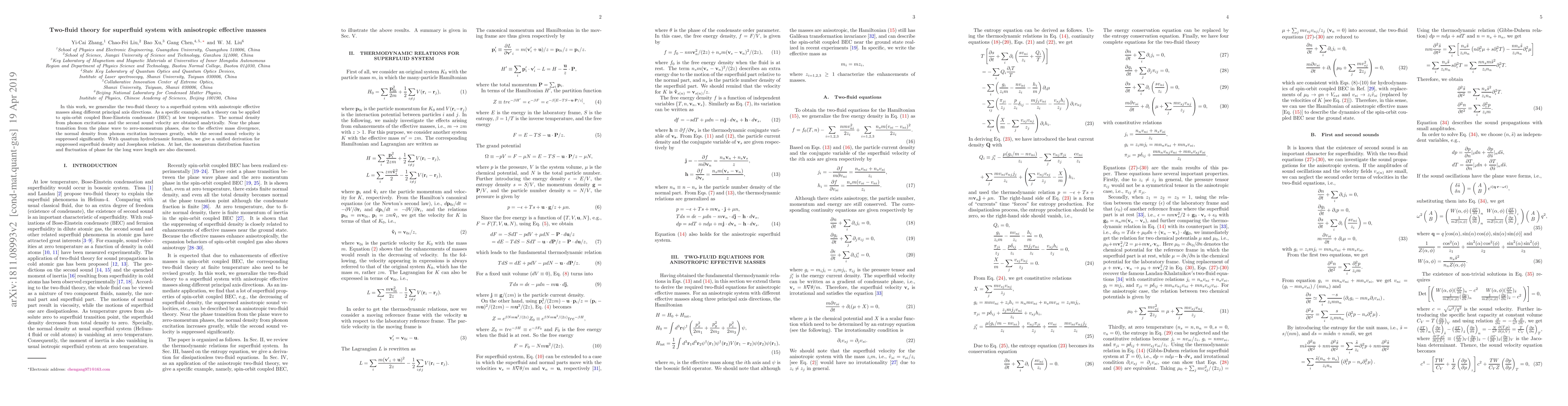 Thumbnail for Two-fluid theory for superfluid system with anisotropic effective masses