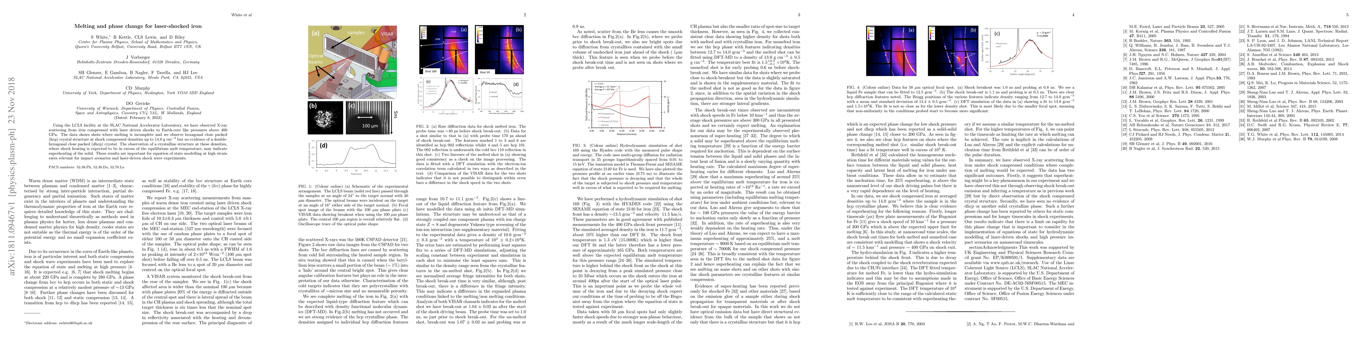 Thumbnail for Melting and phase change for laser-shocked iron