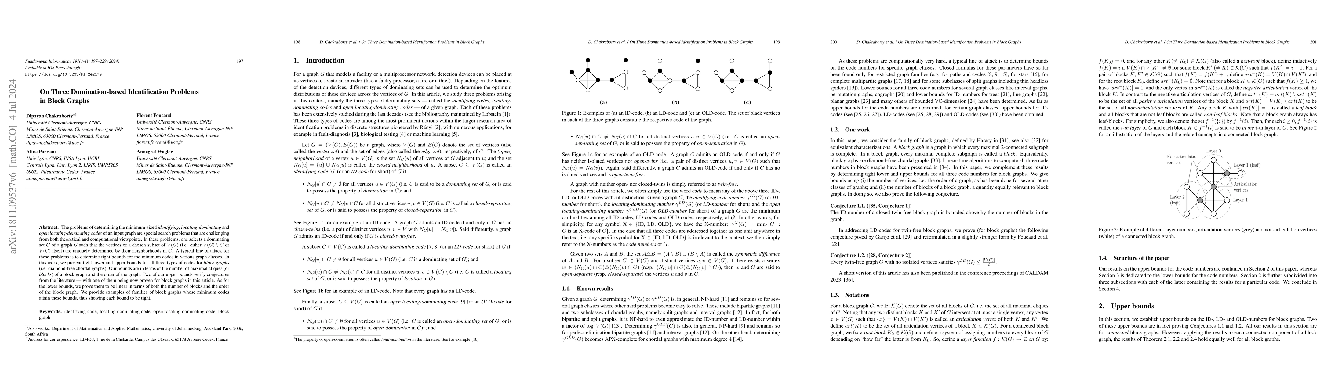 Thumbnail for On three domination-based identification problems in block graphs