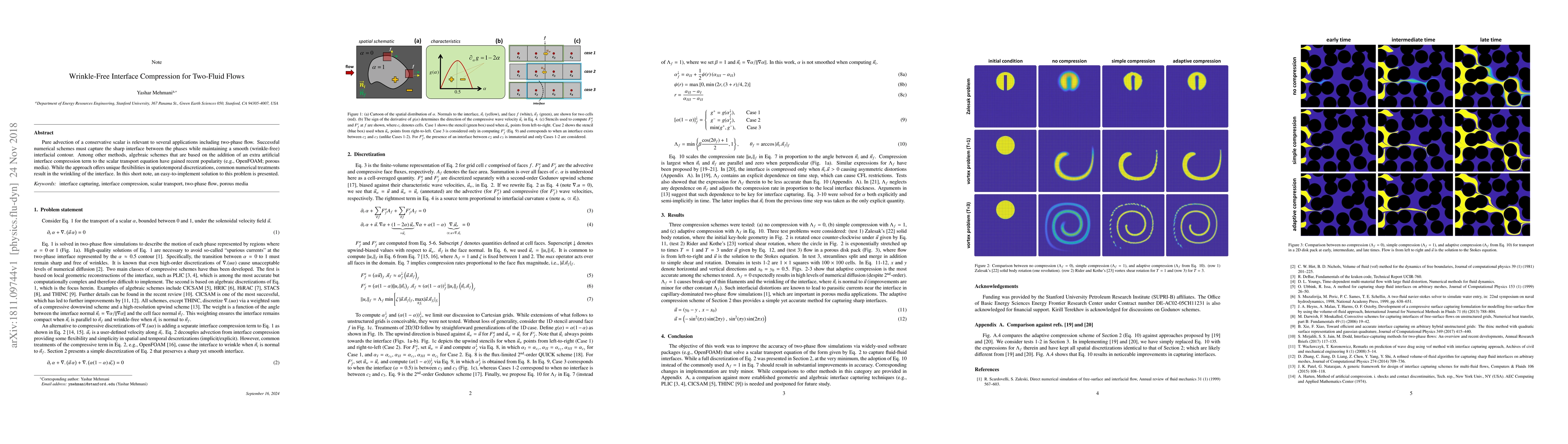 Thumbnail for Wrinkle-Free Interface Compression for Two-Fluid Flows