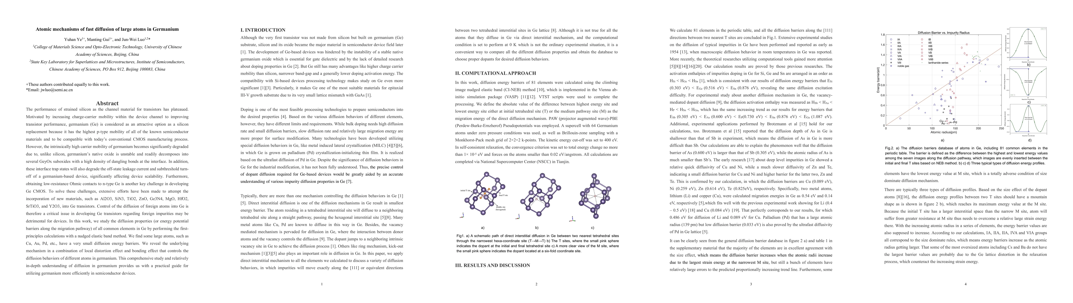 Thumbnail for Atomic mechanisms of fast diffusion of large atoms in Germanium