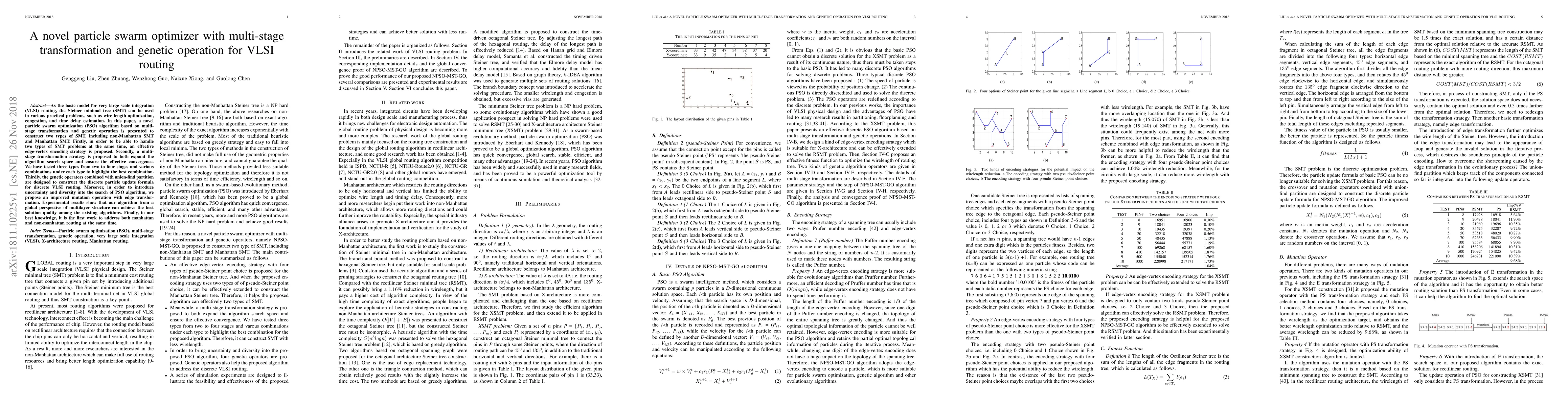 Thumbnail for A novel particle swarm optimizer with multi-stage transformation and
  genetic operation for VLSI routing