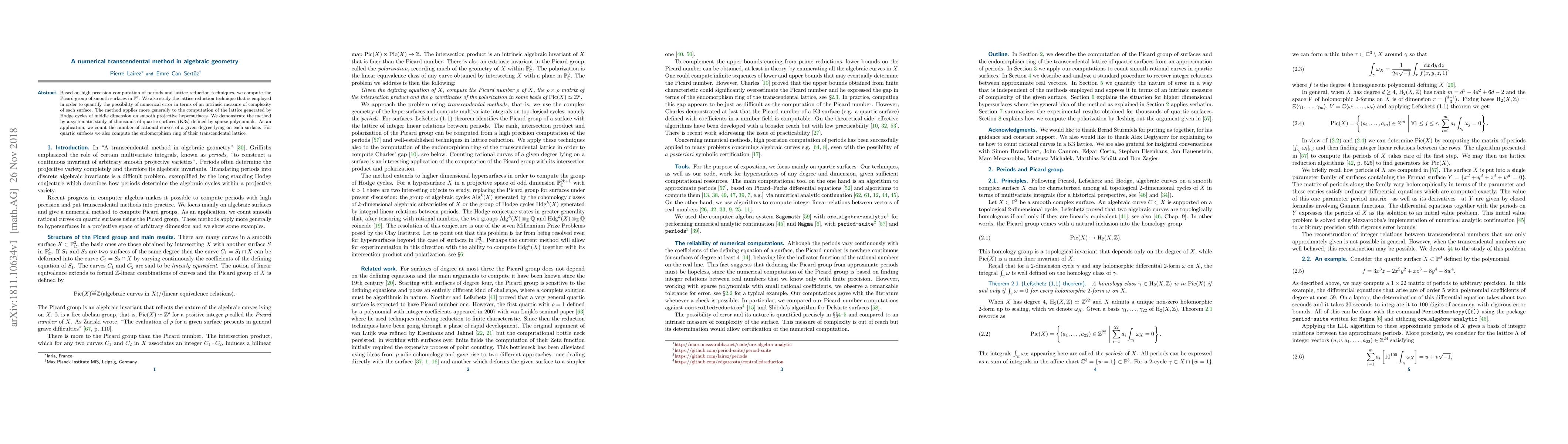 Thumbnail for A numerical transcendental method in algebraic geometry