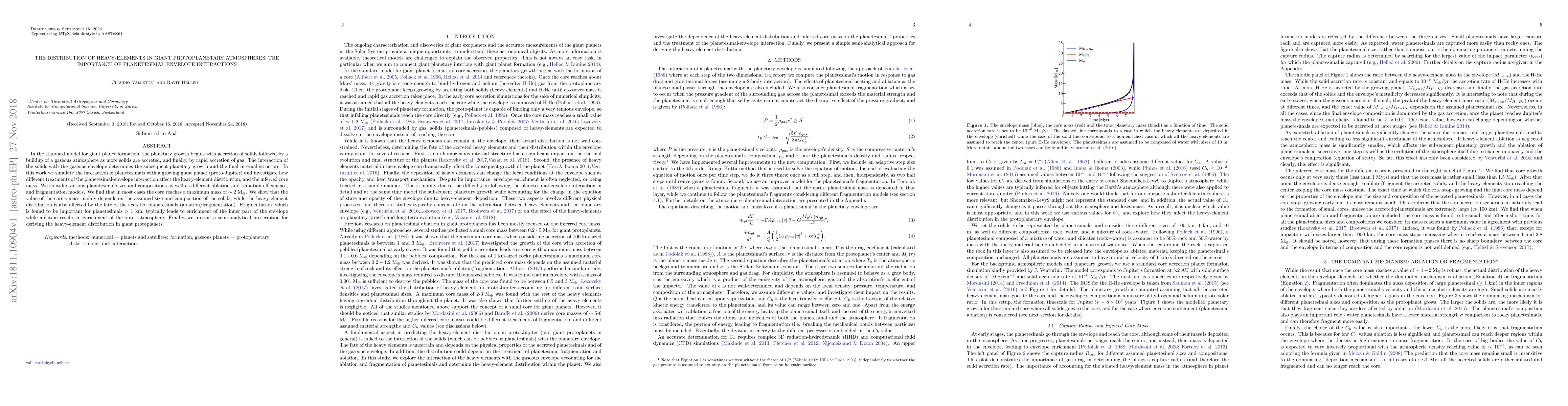 Thumbnail for The distribution of heavy-elements in giant protoplanetary atmospheres:
  the importance of planetesimal-envelope interactions