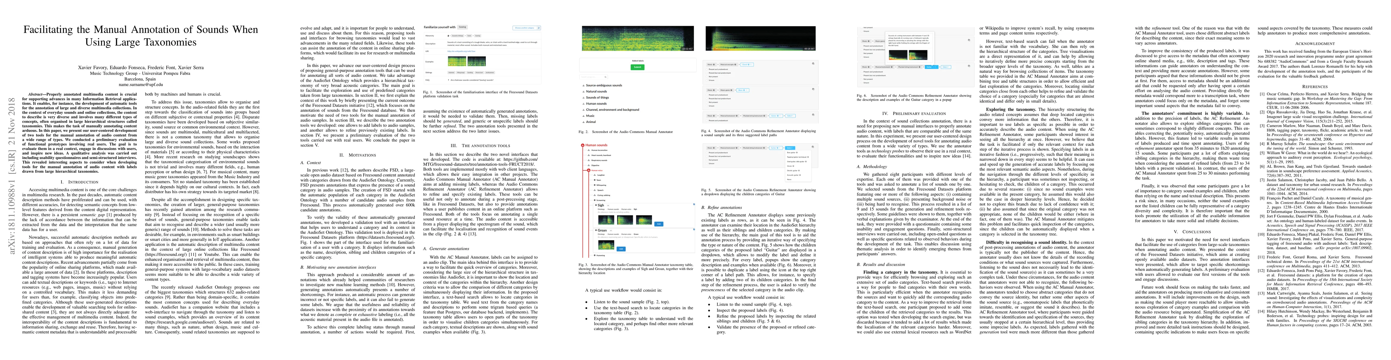 Thumbnail for Facilitating the Manual Annotation of Sounds When Using Large Taxonomies