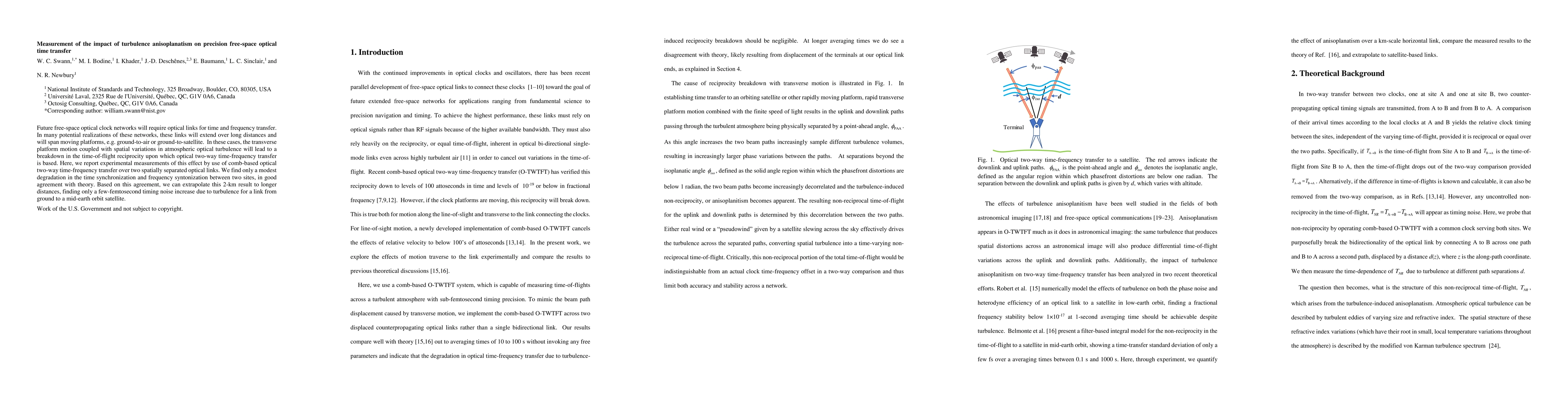 Thumbnail for Measurement of the impact of turbulence anisoplanatism on precision
  free-space optical time transfer