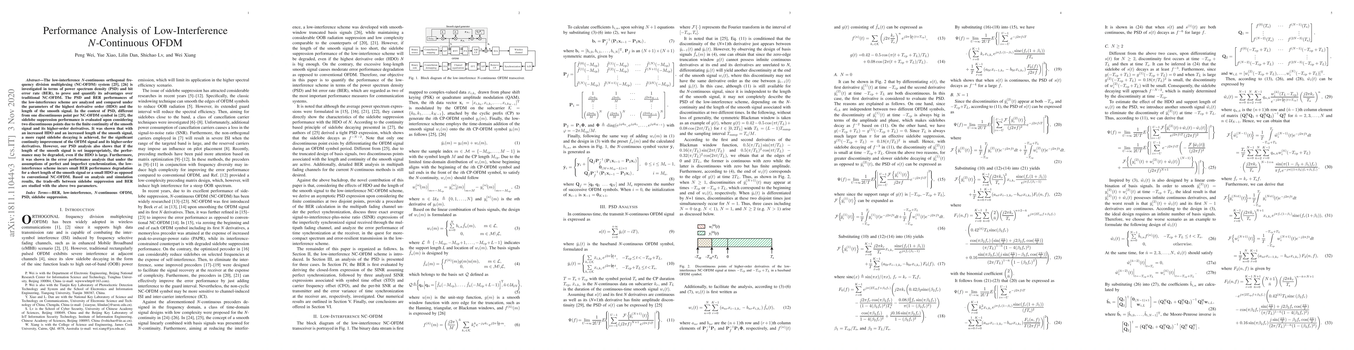 Thumbnail for Performance Analysis of Low-Interference N-Continuous OFDM
