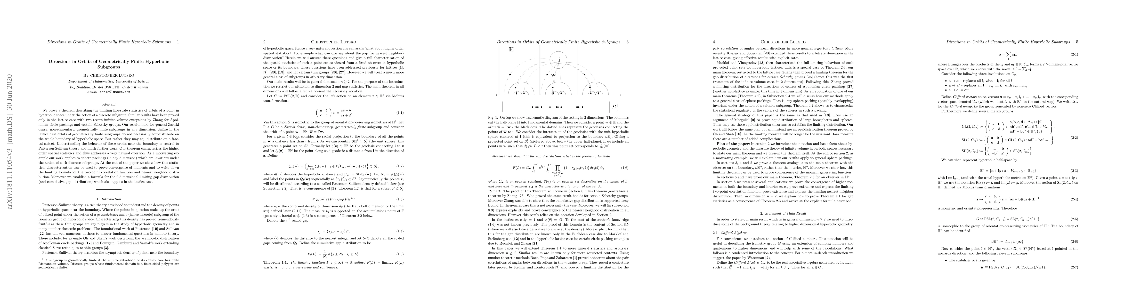 Thumbnail for Directions in Orbits of Geometrically Finite Hyperbolic Subgroups