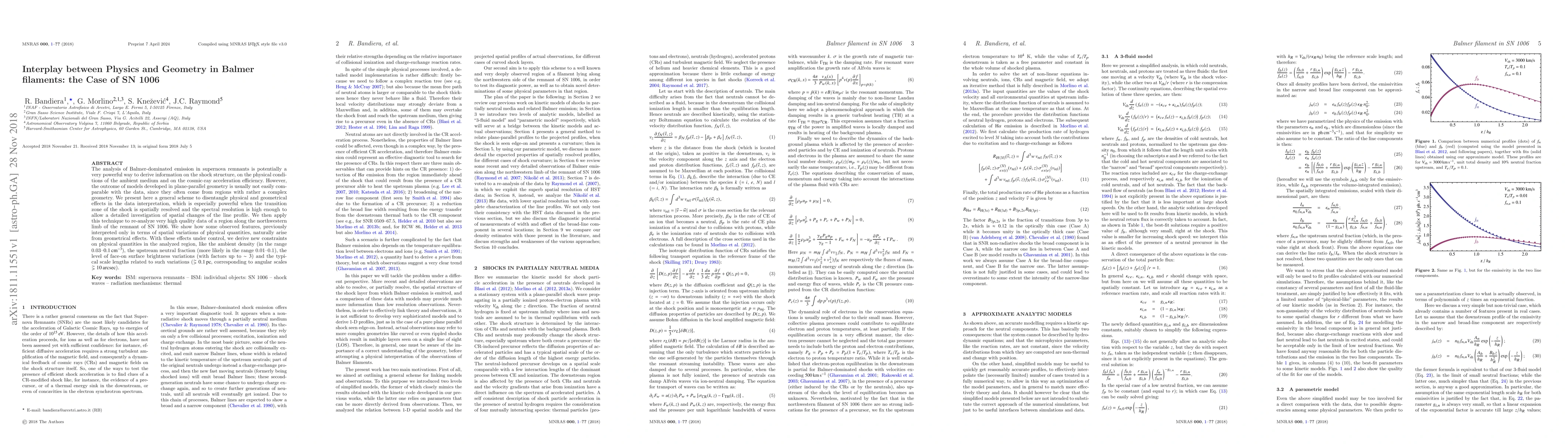 Thumbnail for Interplay between Physics and Geometry in Balmer filaments: the Case of
  SN 1006