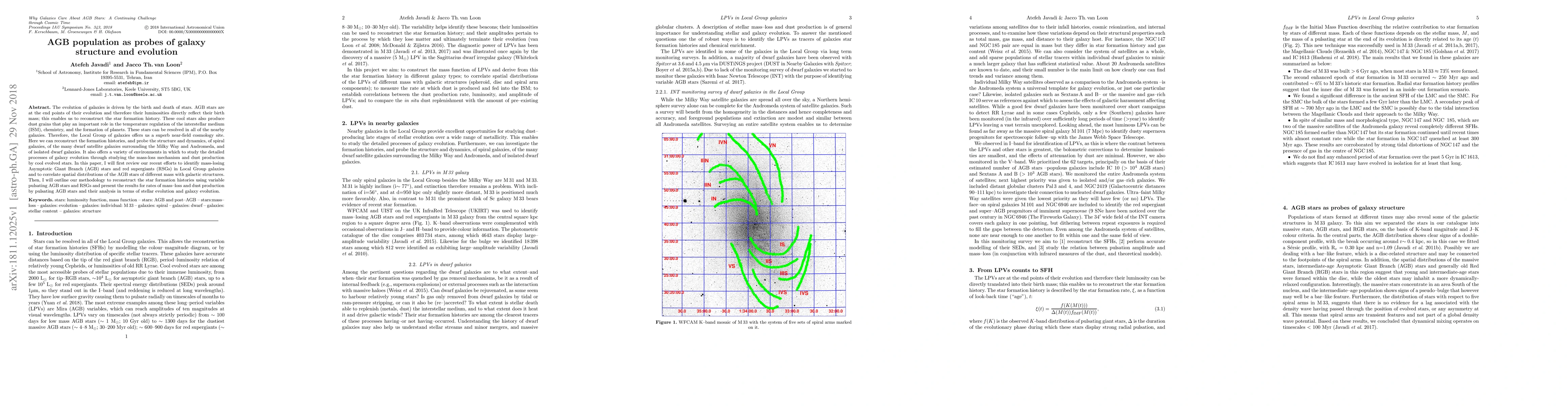 Thumbnail for AGB population as probes of galaxy structure and evolution