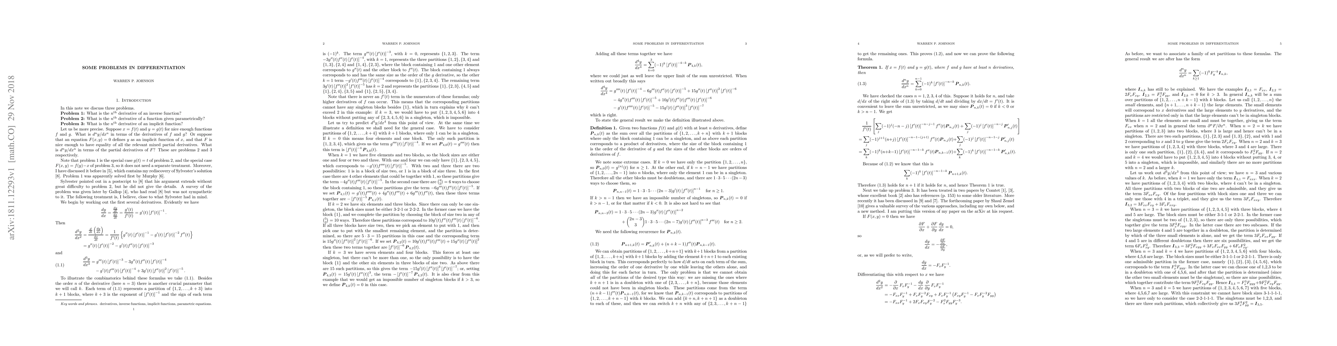 Thumbnail for Some Problems in Differentiation