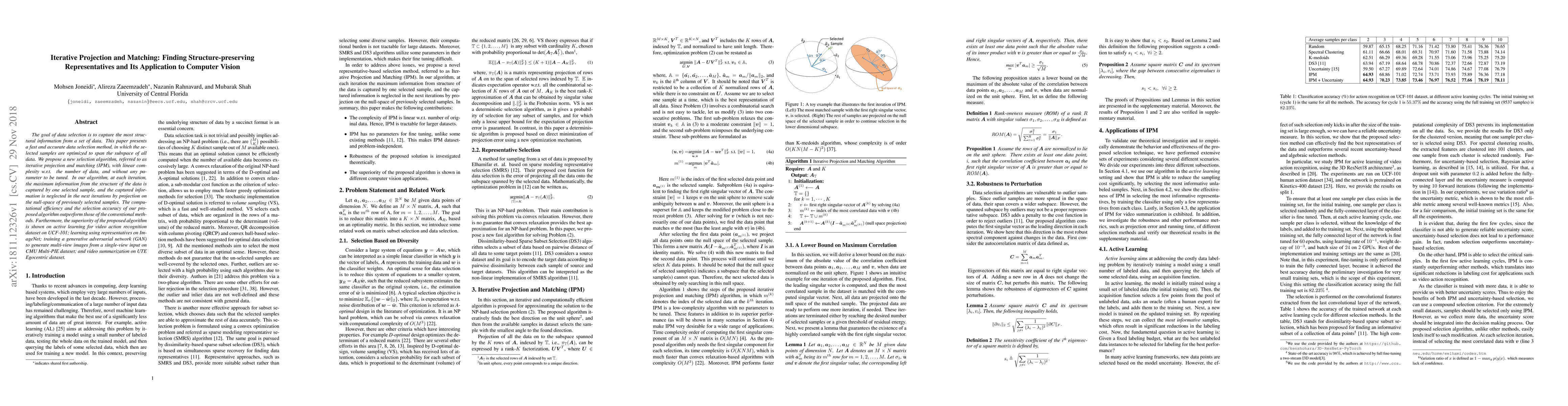 Thumbnail for Iterative Projection and Matching: Finding Structure-preserving
  Representatives and Its Application to Computer Vision