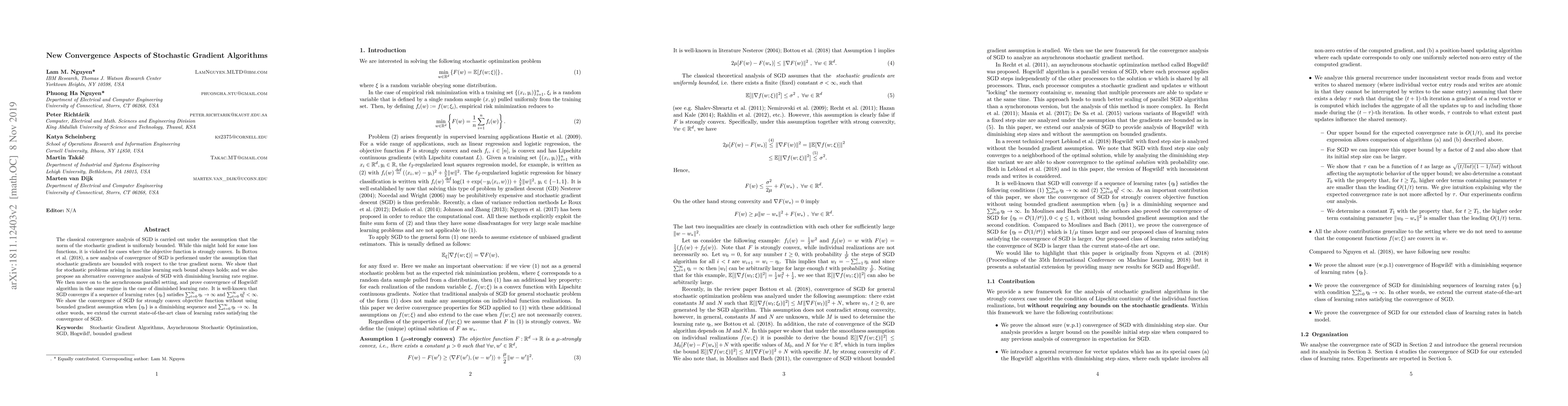 Thumbnail for New Convergence Aspects of Stochastic Gradient Algorithms