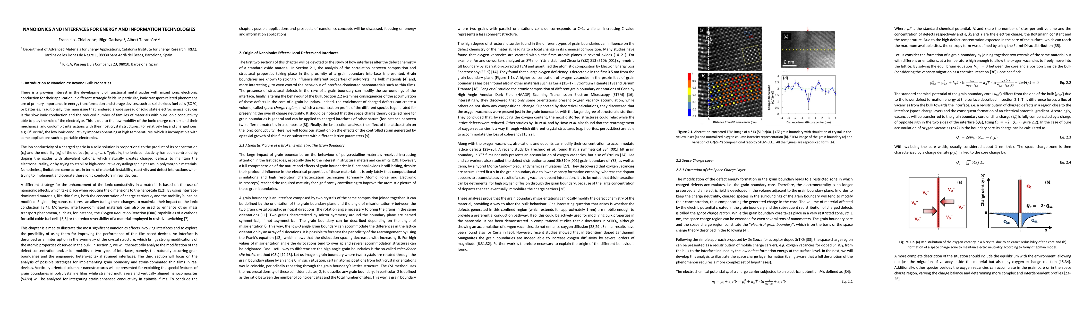 Thumbnail for Nanonionics and interfaces for energy and information technologies