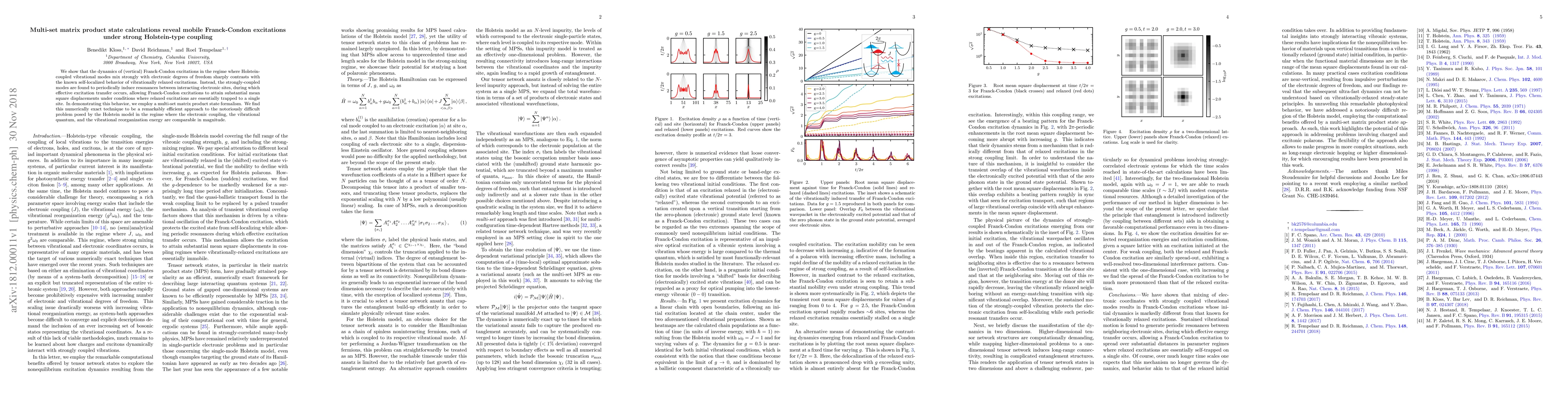 Thumbnail for Multi-set matrix product state calculations reveal mobile Franck-Condon
  excitations under strong Holstein-type coupling