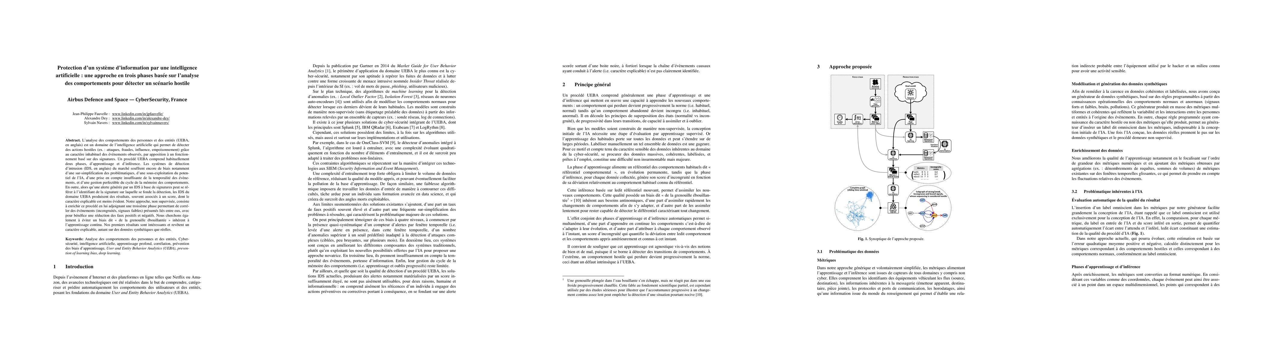 Thumbnail for Protection of an information system by artificial intelligence: a
  three-phase approach based on behaviour analysis to detect a hostile scenario