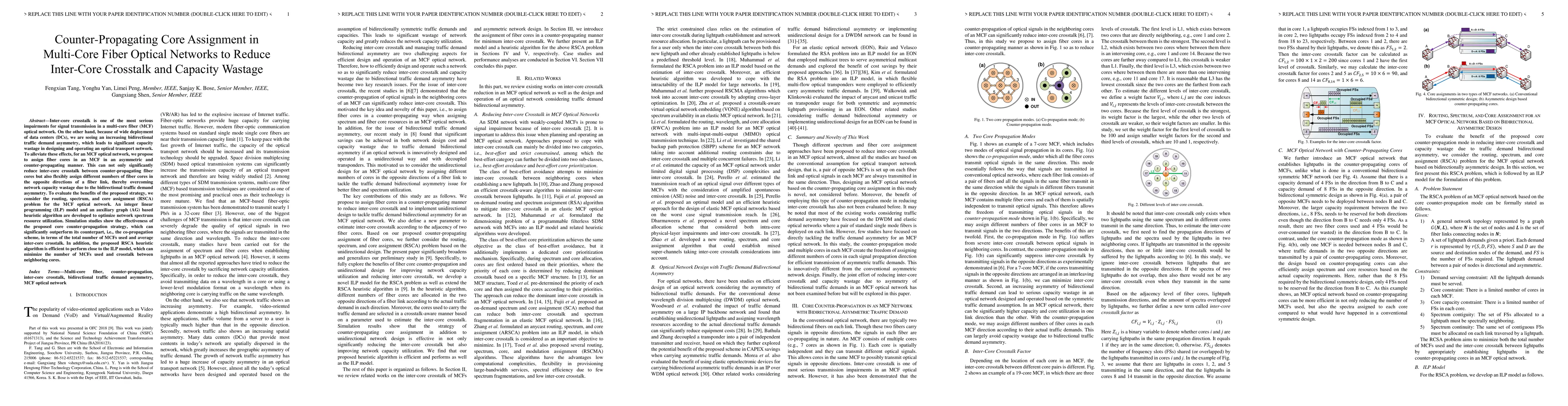 Thumbnail for Counter-Propagating Core Assignment in Multi-Core Fiber Optical Networks
  to Reduce Inter-Core Crosstalk and Capacity Wastage
