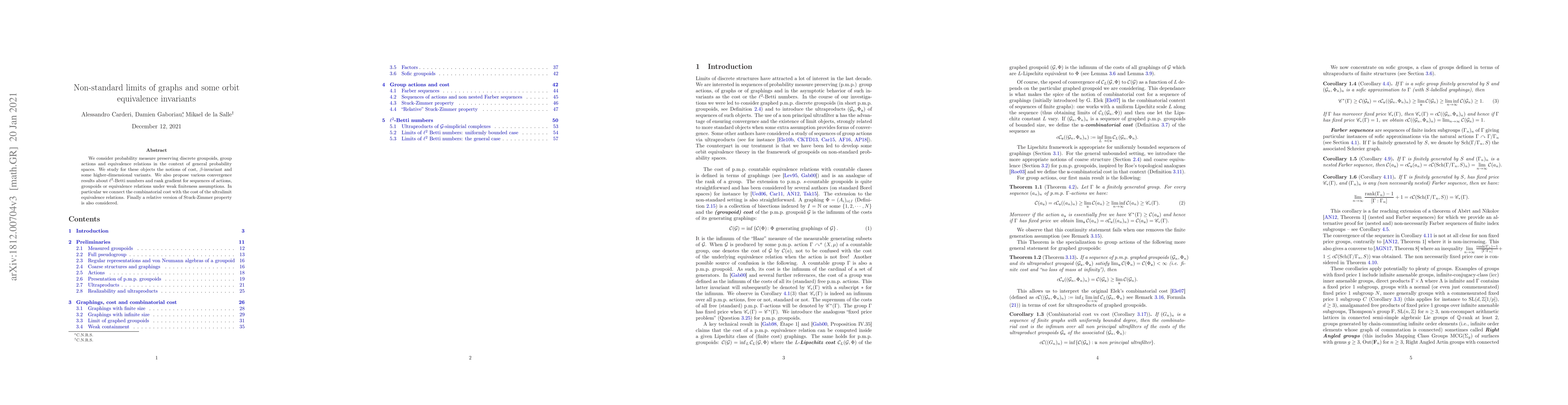 Thumbnail for Non-standard limits of graphs and some orbit equivalence invariants