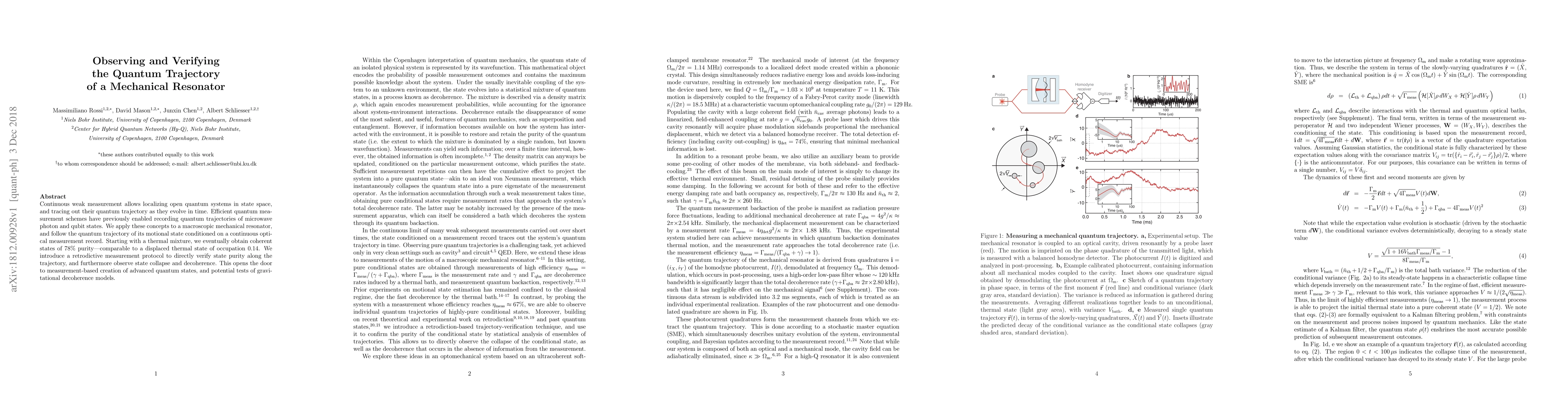 Thumbnail for Observing and Verifying the Quantum Trajectory of a Mechanical Resonator