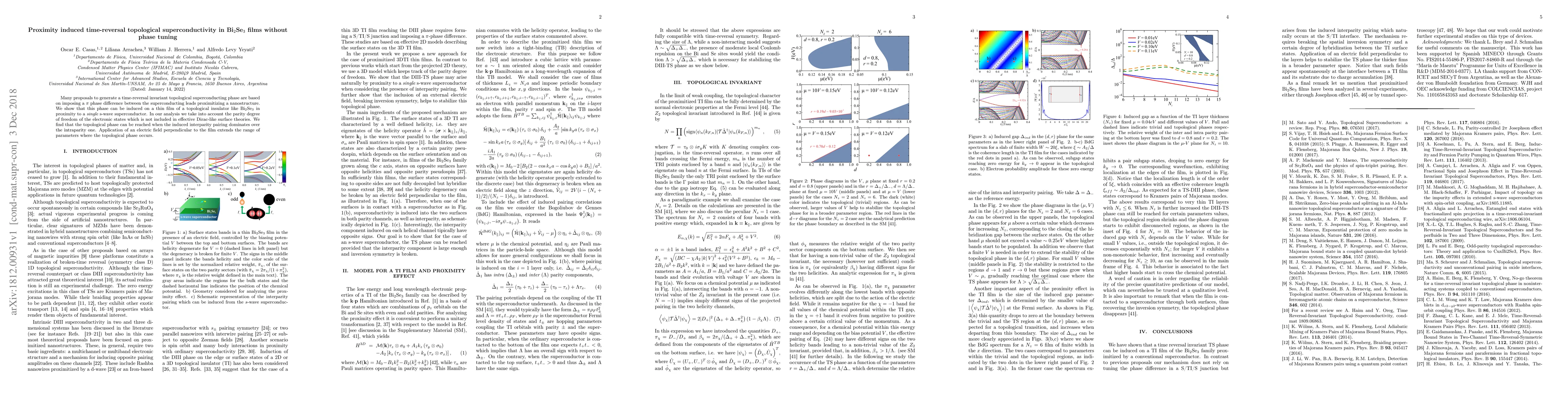 Thumbnail for Proximity induced time-reversal topological superconductivity in Bi2Se3
  films without phase tuning