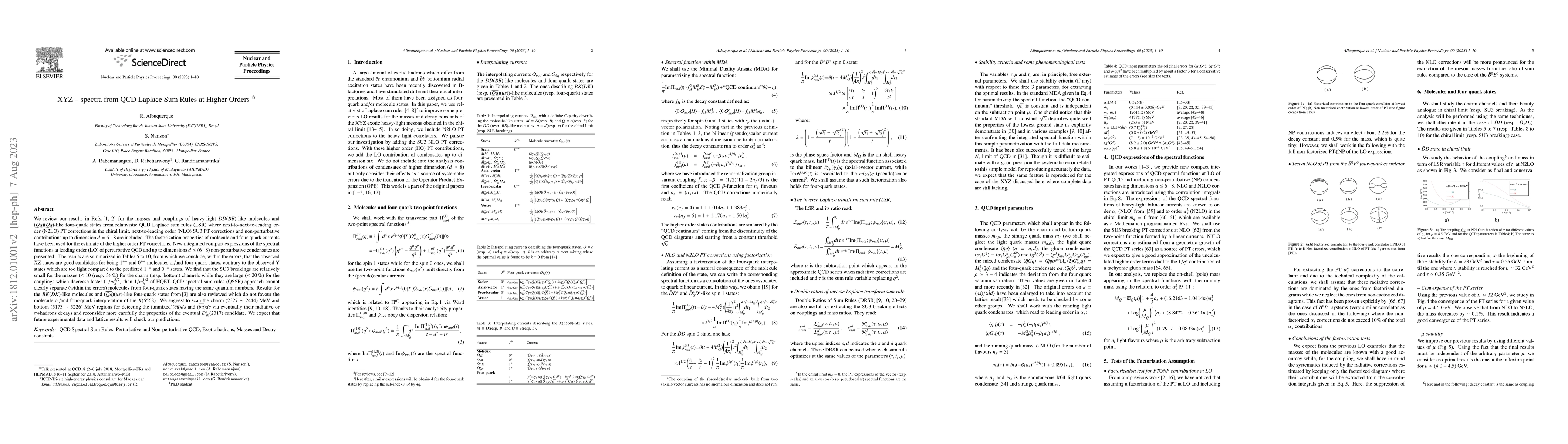 Thumbnail for XYZ -- spectra from QCD Laplace Sum Rules at Higher Orders