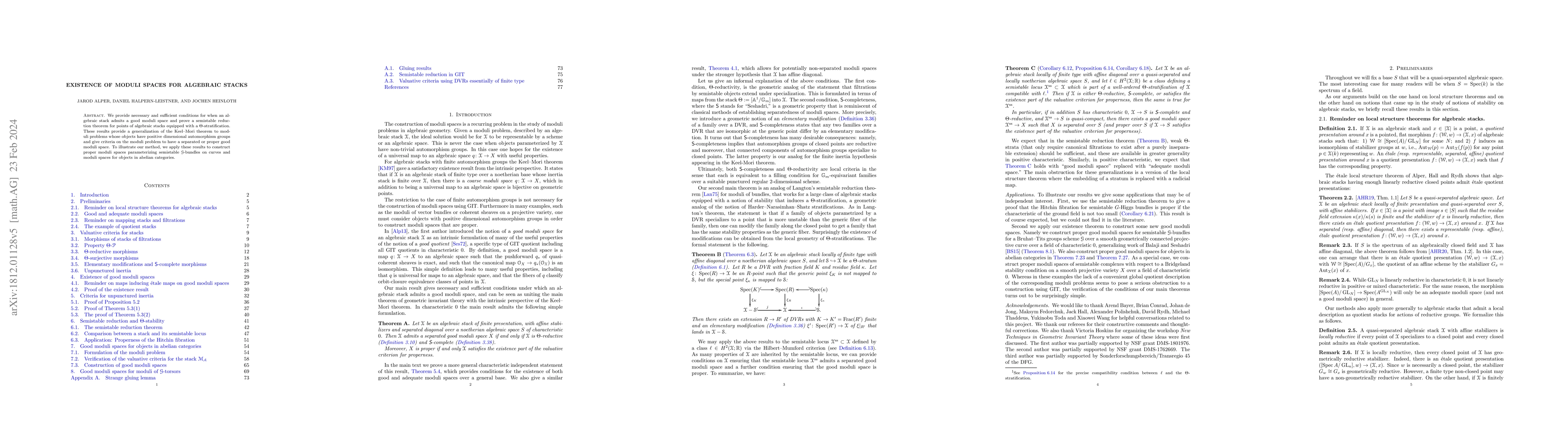 Thumbnail for Existence of moduli spaces for algebraic stacks