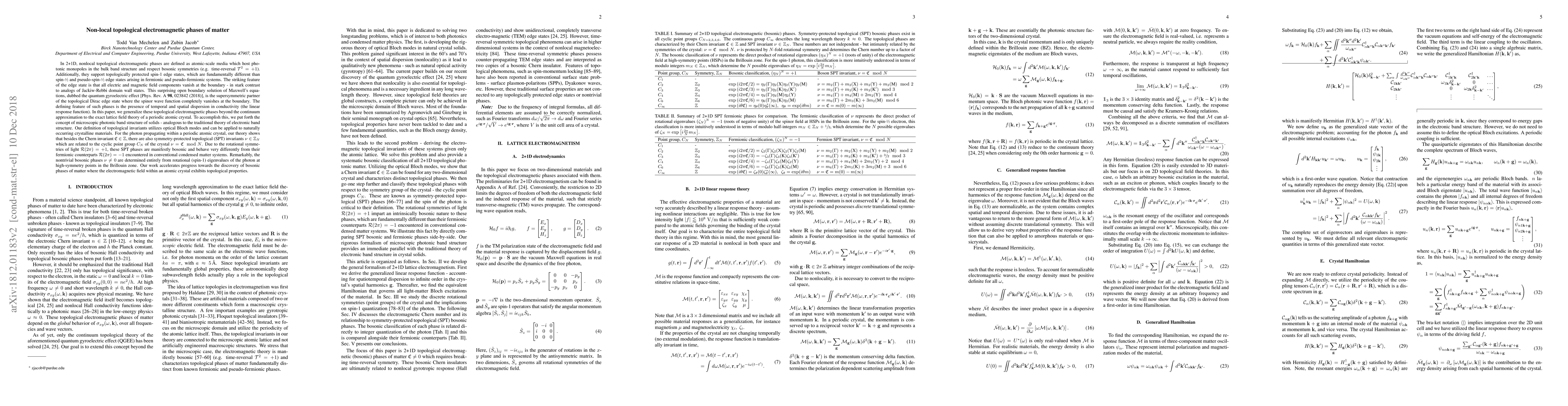 Thumbnail for Non-local topological electromagnetic phases of matter