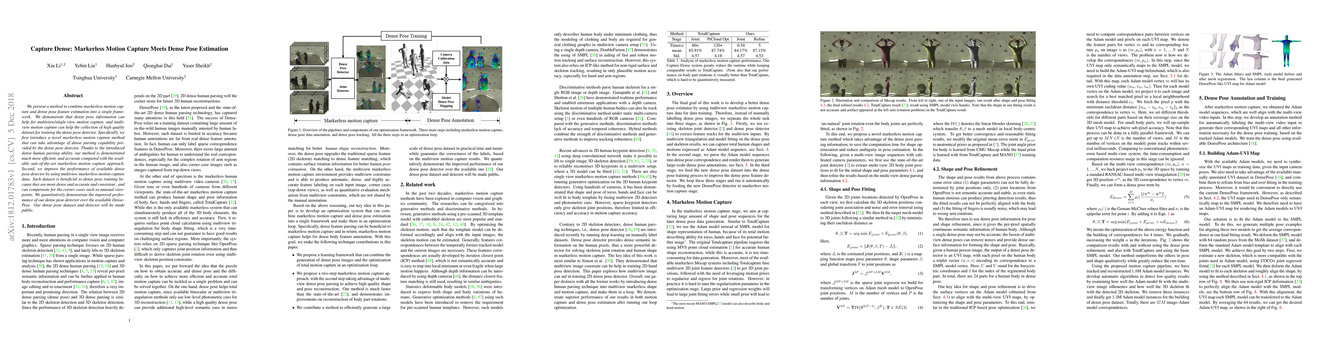 Thumbnail for Capture Dense: Markerless Motion Capture Meets Dense Pose Estimation