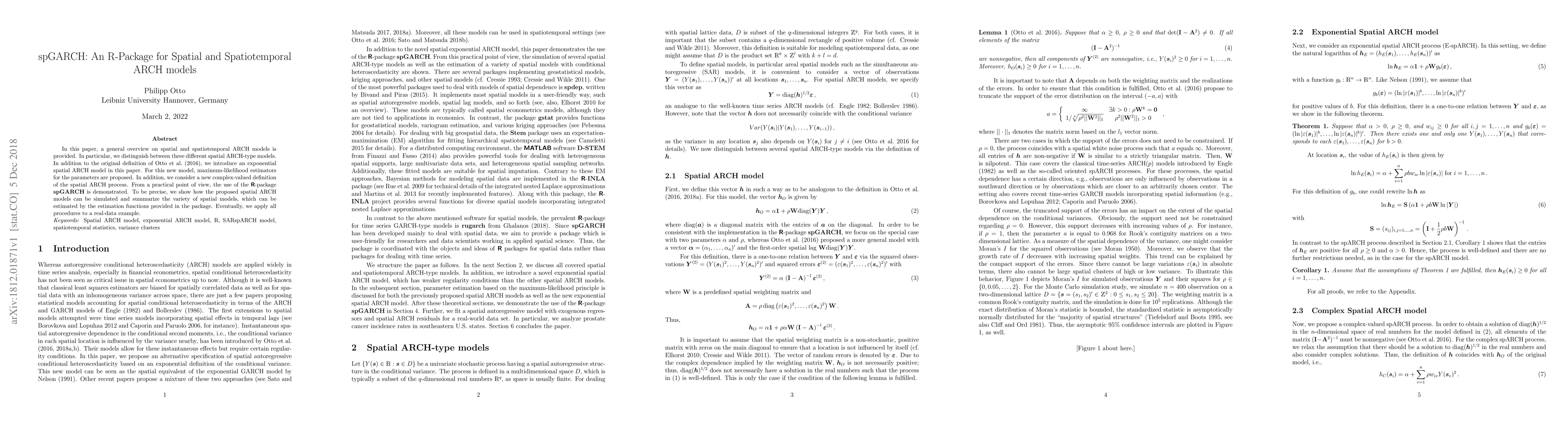 Thumbnail for spGARCH: An R-Package for Spatial and Spatiotemporal ARCH models