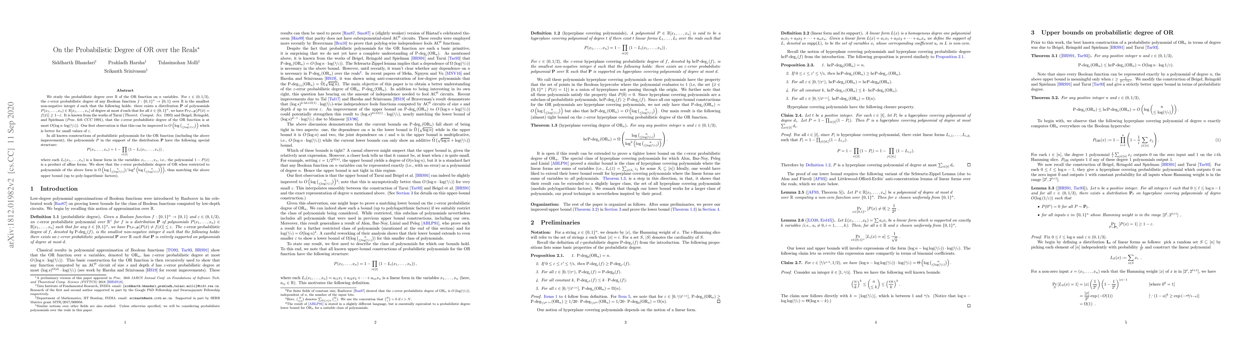 Thumbnail for On the Probabilistic Degree of OR over the Reals