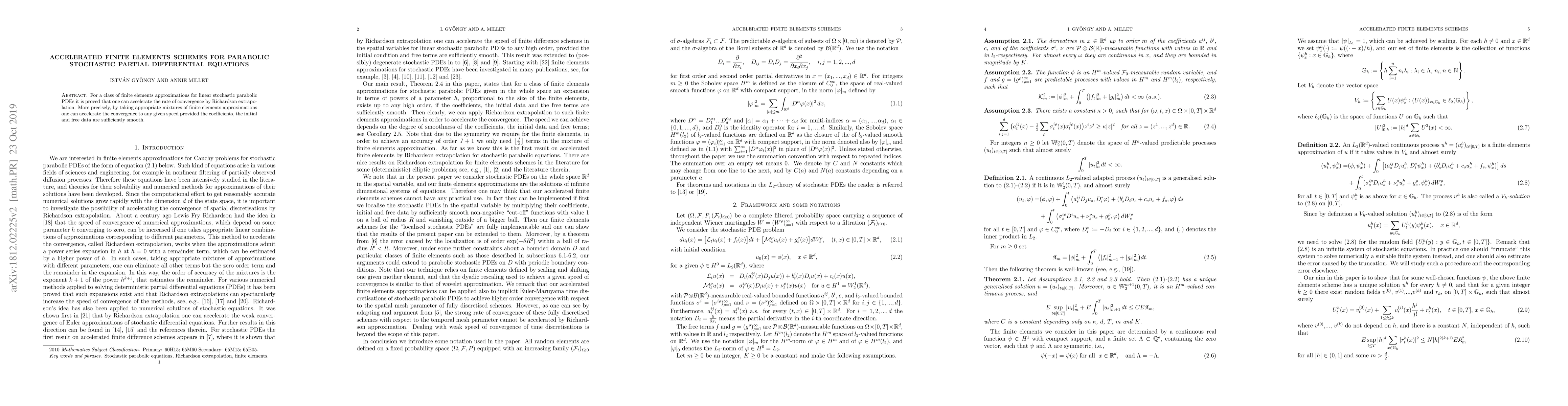 Thumbnail for Accelerated finite elements schemes for parabolic stochastic partial
  differential equations