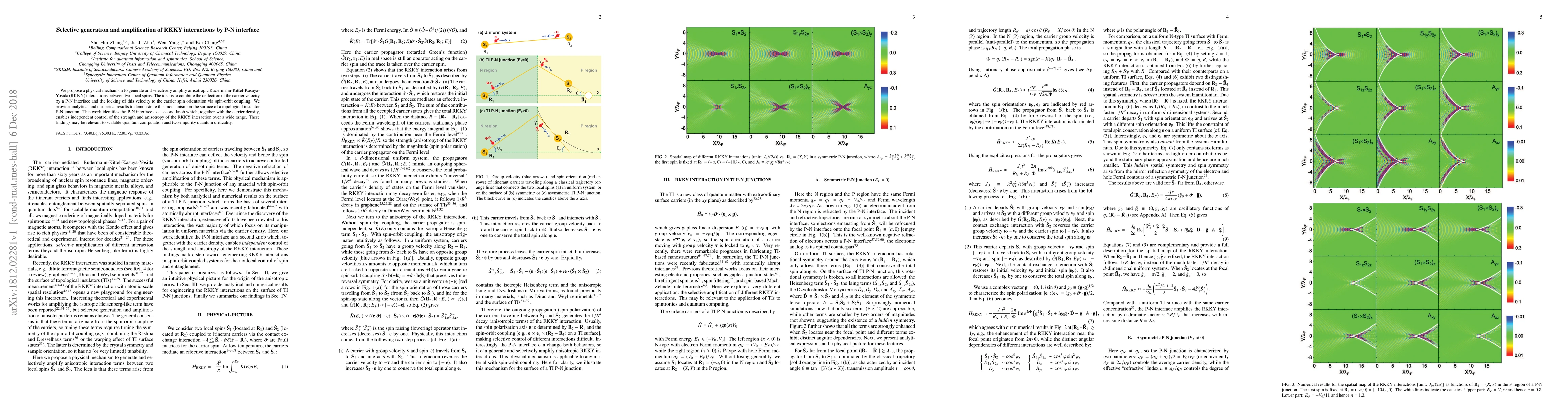 Thumbnail for Selective generation and amplification of RKKY interactions by P-N
  interface