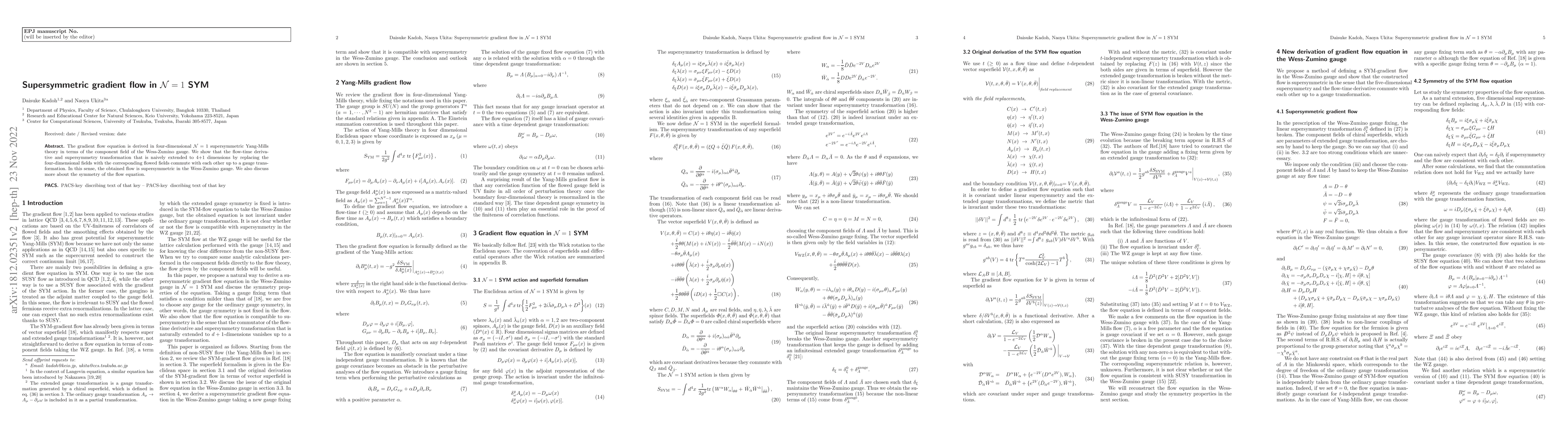 Thumbnail for Supersymmetric gradient flow in N=1 SYM