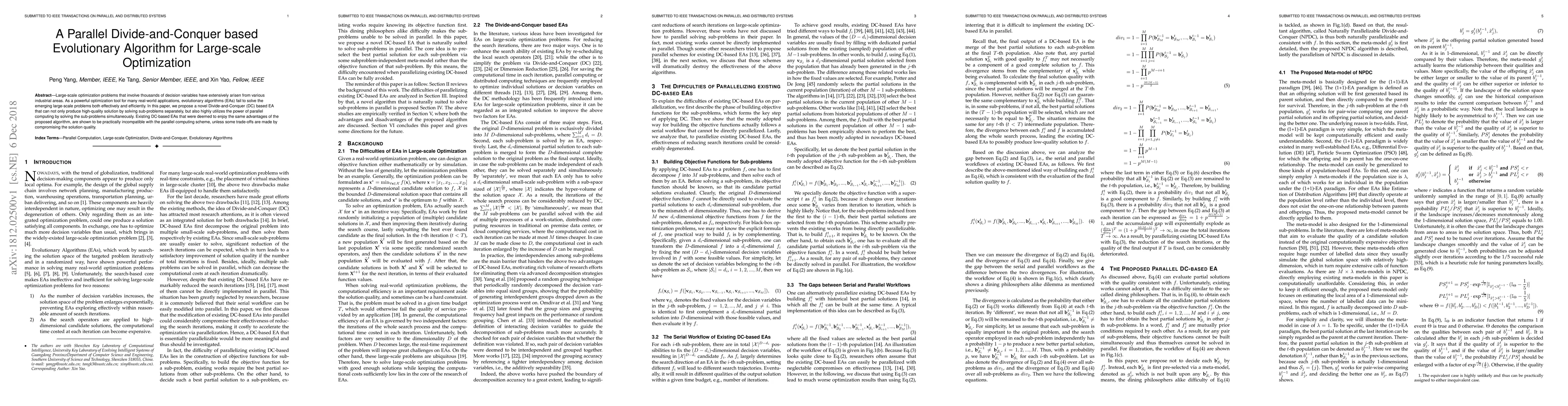 Thumbnail for A Parallel Divide-and-Conquer based Evolutionary Algorithm for
  Large-scale Optimization