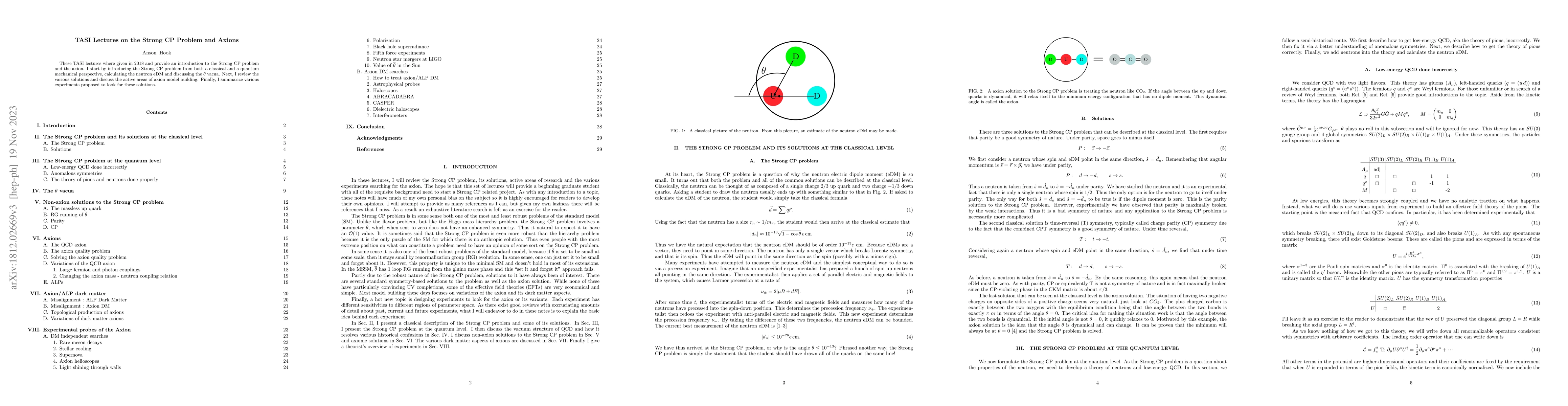 Thumbnail for TASI Lectures on the Strong CP Problem and Axions