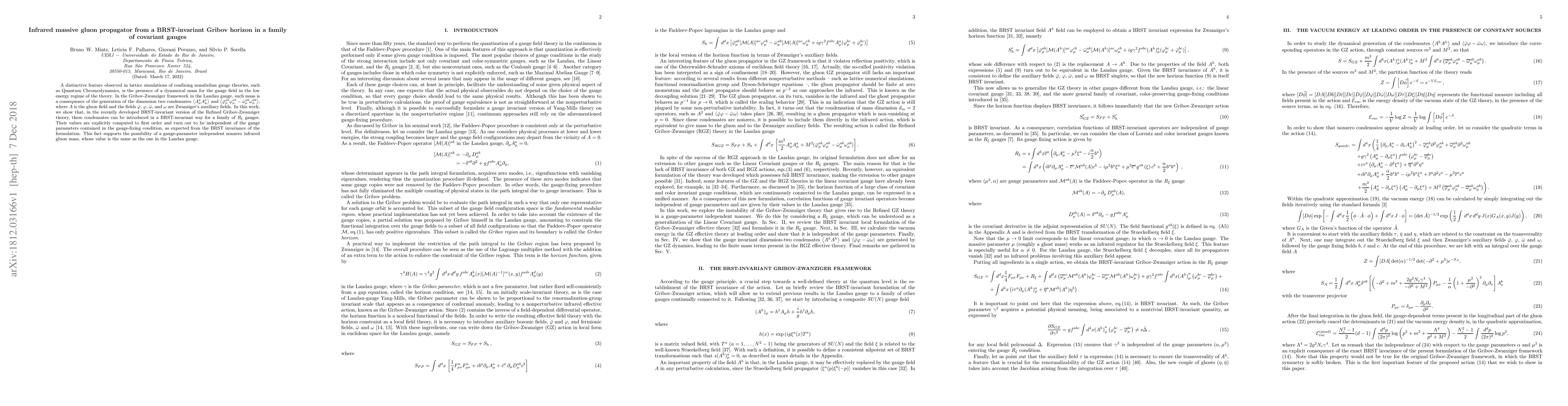 Thumbnail for Infrared massive gluon propagator from a BRST-invariant Gribov horizon
  in a family of covariant gauges