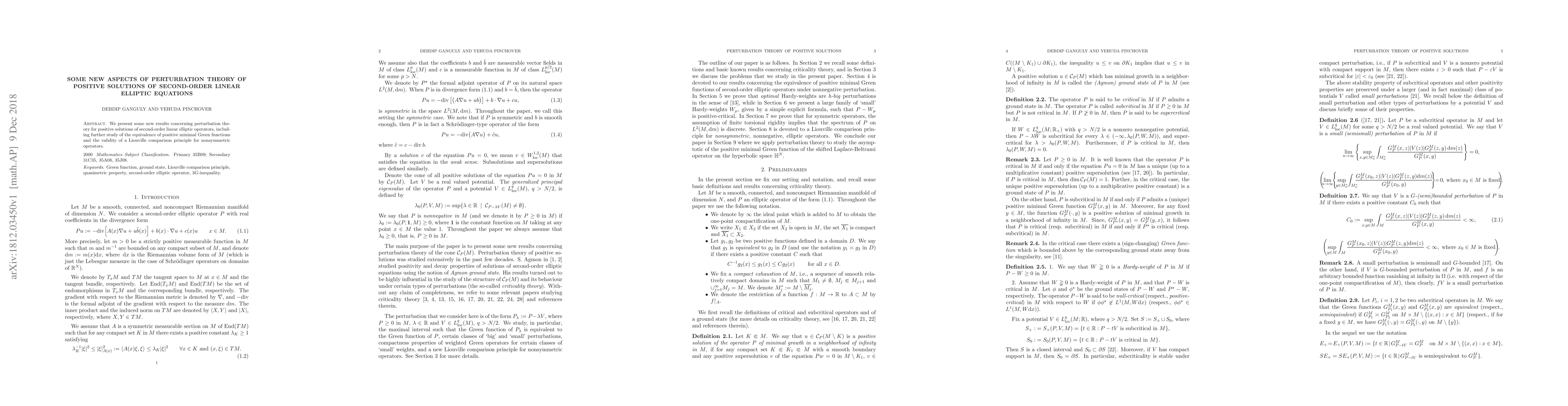 Thumbnail for Some new aspects of perturbation theory of positive solutions of
  second-order linear elliptic equations