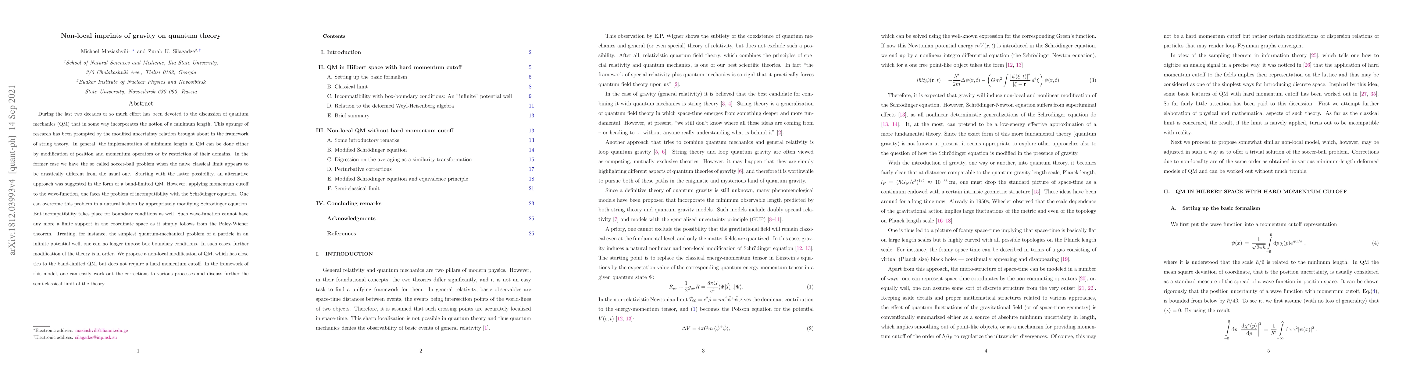 Thumbnail for Non-local imprints of gravity on quantum theory