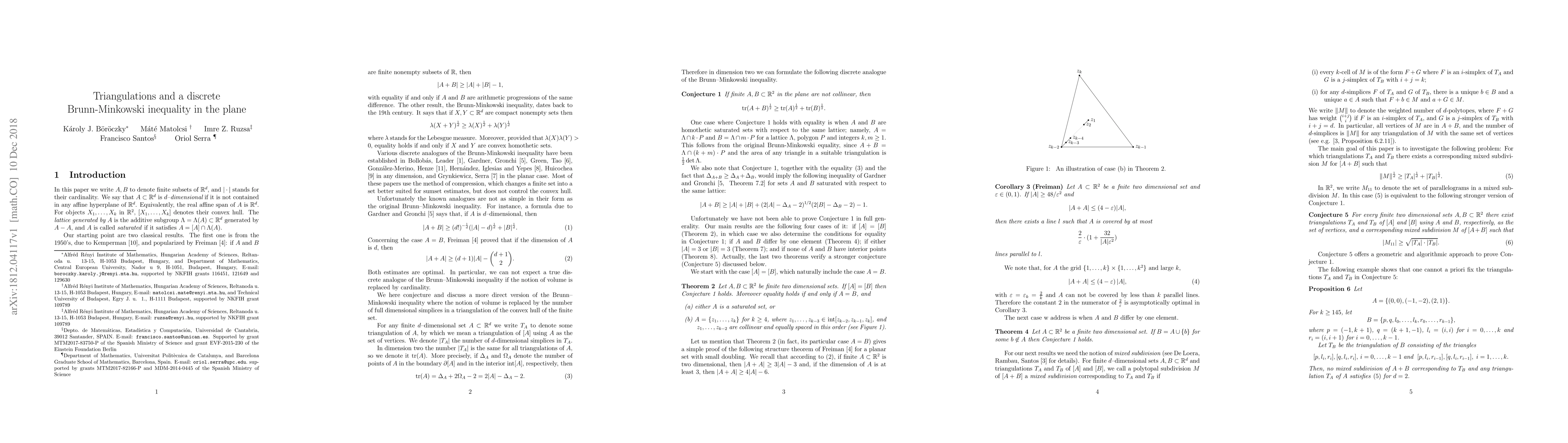 Thumbnail for Triangulations and a discrete Brunn-Minkowski inequality in the plane