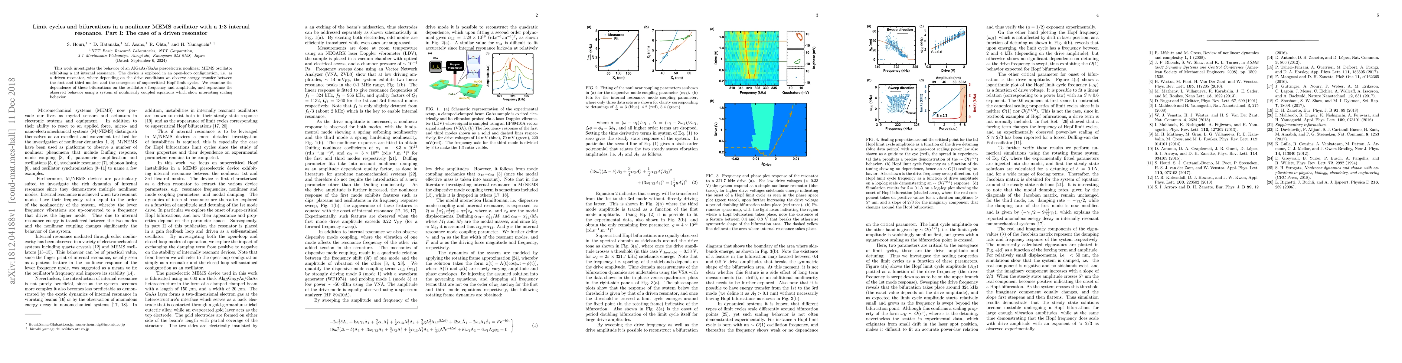 Thumbnail for Limit cycles and bifurcations in a nonlinear MEMS oscillator with a 1:3
  internal resonance. Part I: The case of a driven resonator