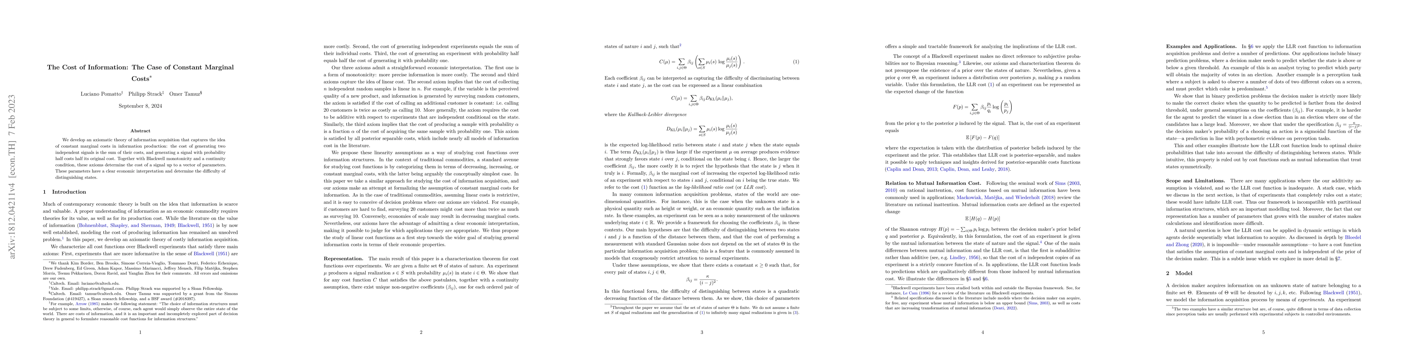 Thumbnail for The Cost of Information: The Case of Constant Marginal Costs