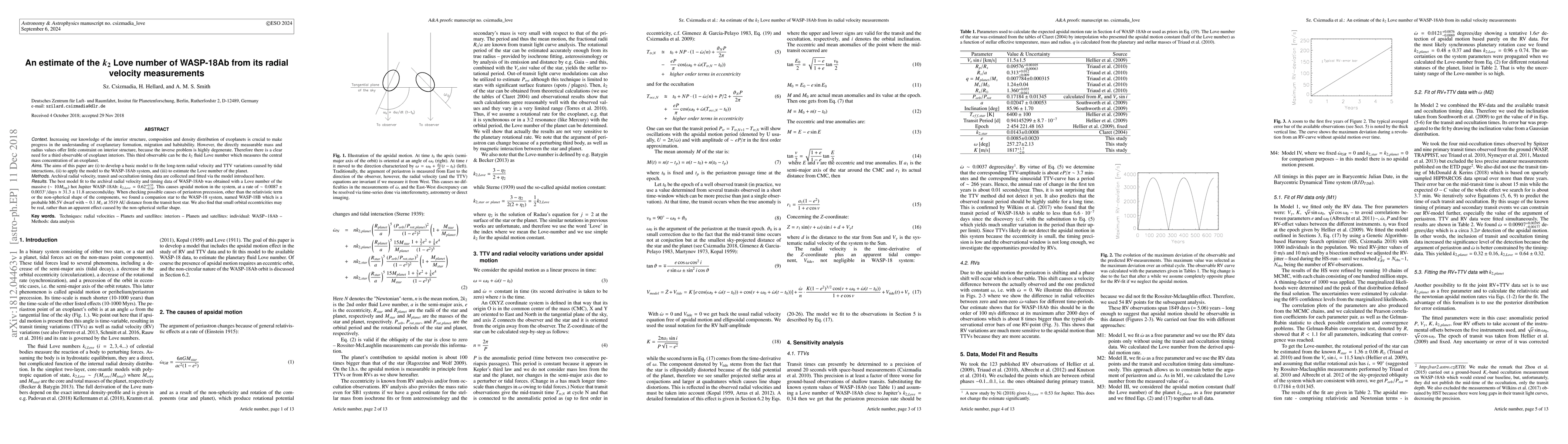 Thumbnail for An estimate of the $k_{2}$ Love number of WASP-18Ab from its radial
  velocity measurements