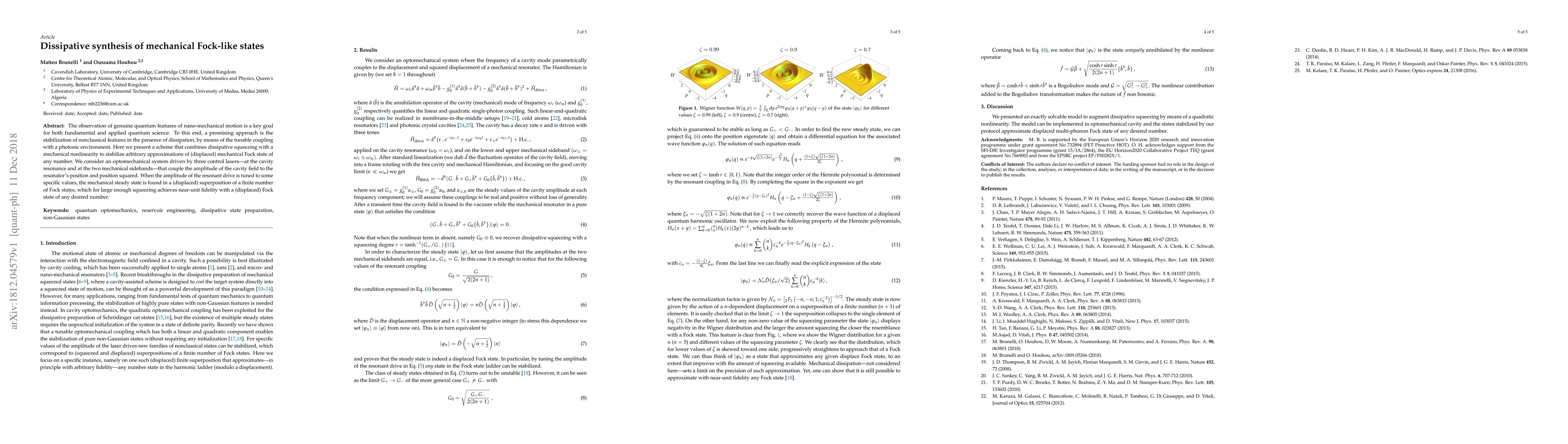 Thumbnail for Dissipative synthesis of mechanical Fock-like states
