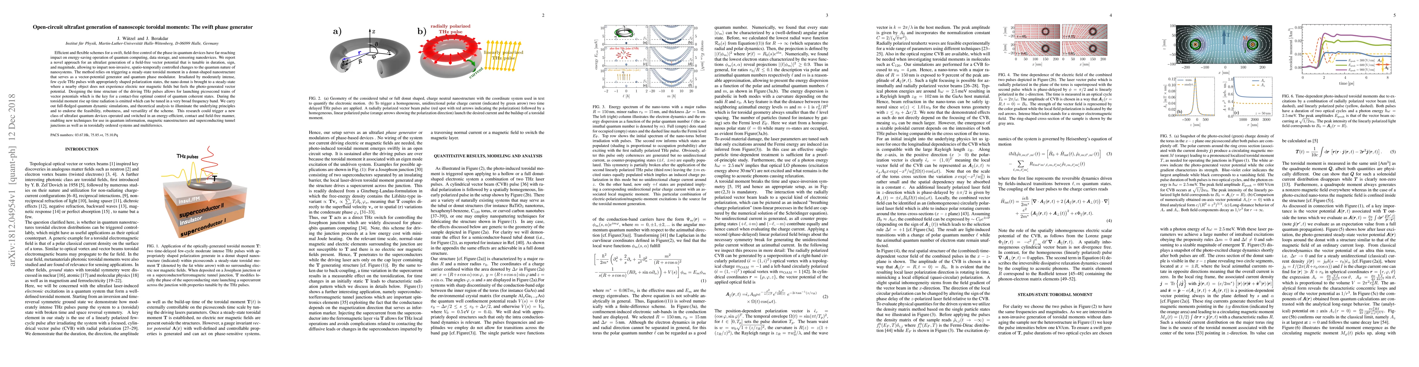 Thumbnail for Open-circuit ultrafast generation of nanoscopic toroidal moments: The
  swift phase generator