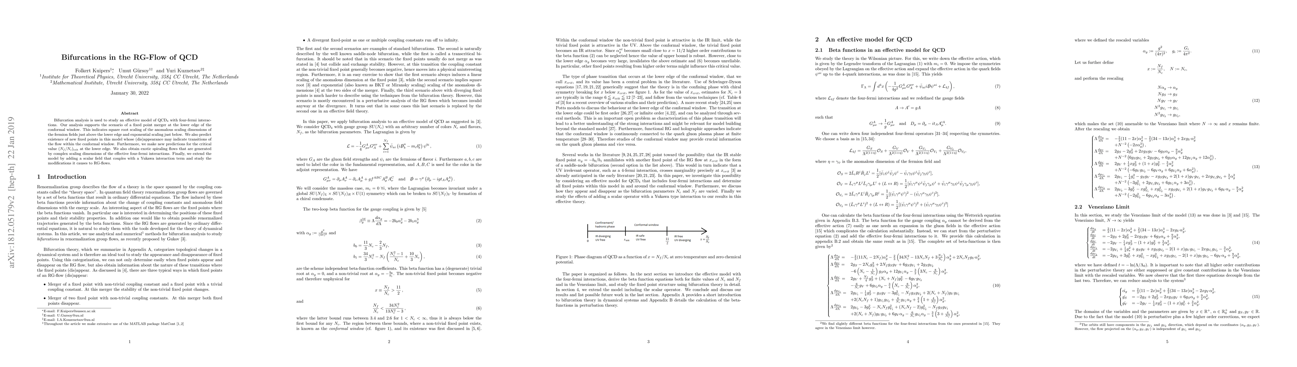 Thumbnail for Bifurcations in the RG-flow of QCD