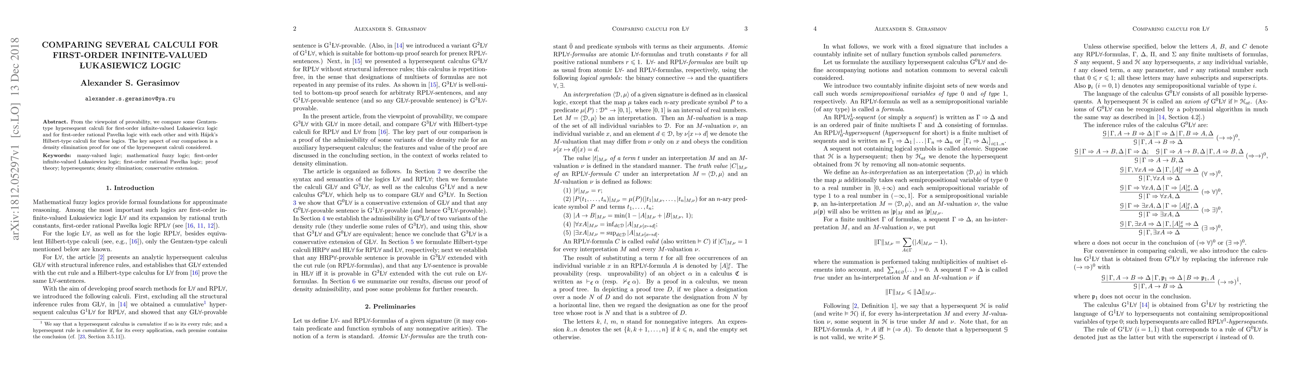 Thumbnail for Comparing several calculi for first-order infinite-valued {\L}ukasiewicz
  logic