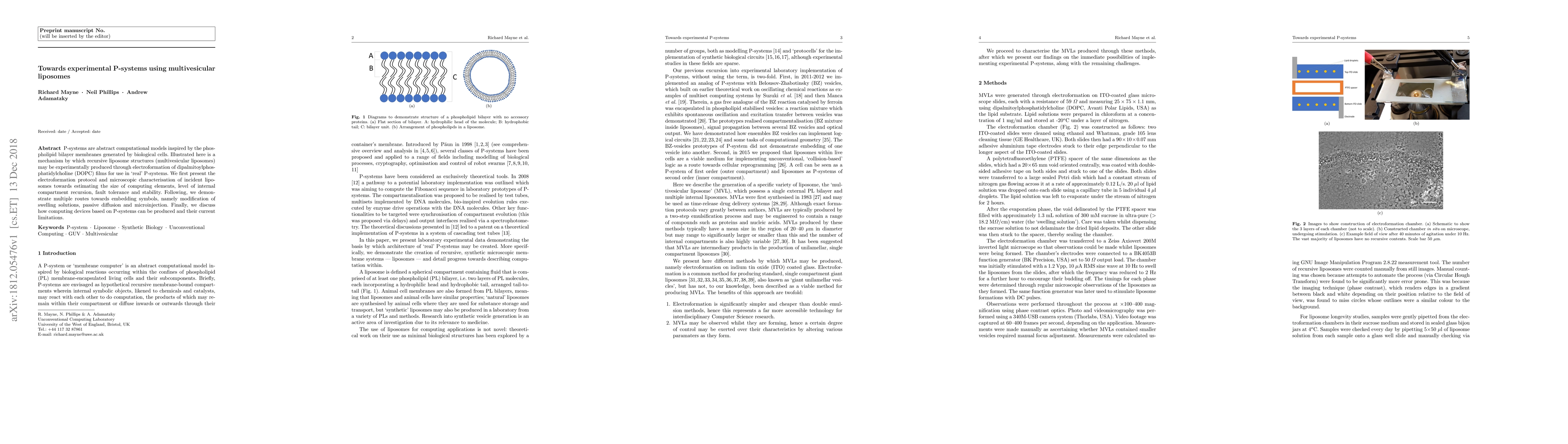 Thumbnail for Towards Experimental P-systems using multivesicular liposomes