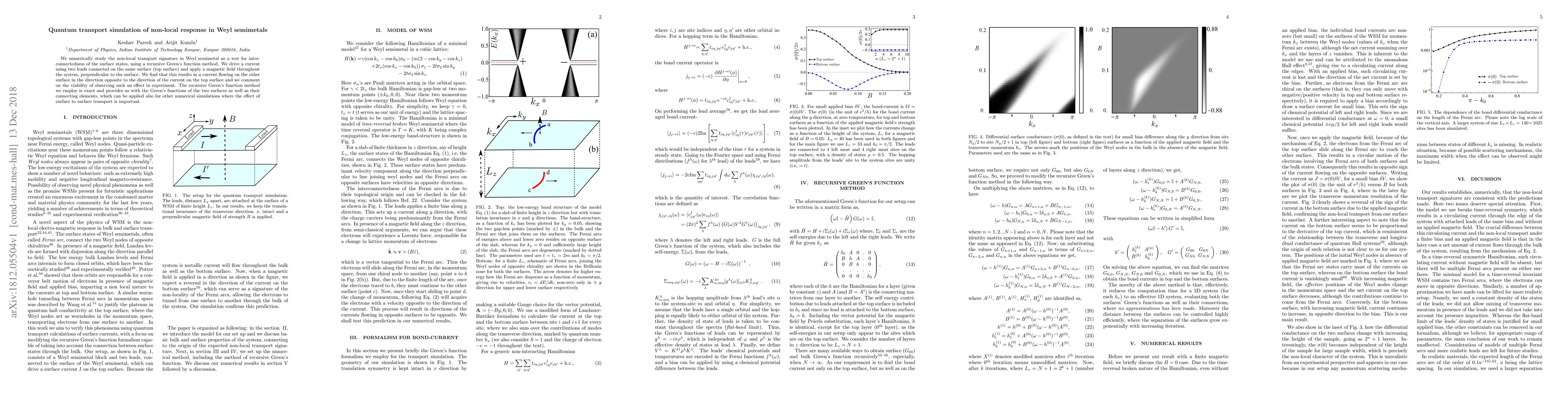 Thumbnail for Quantum transport simulation of non-local response in Weyl semimetals