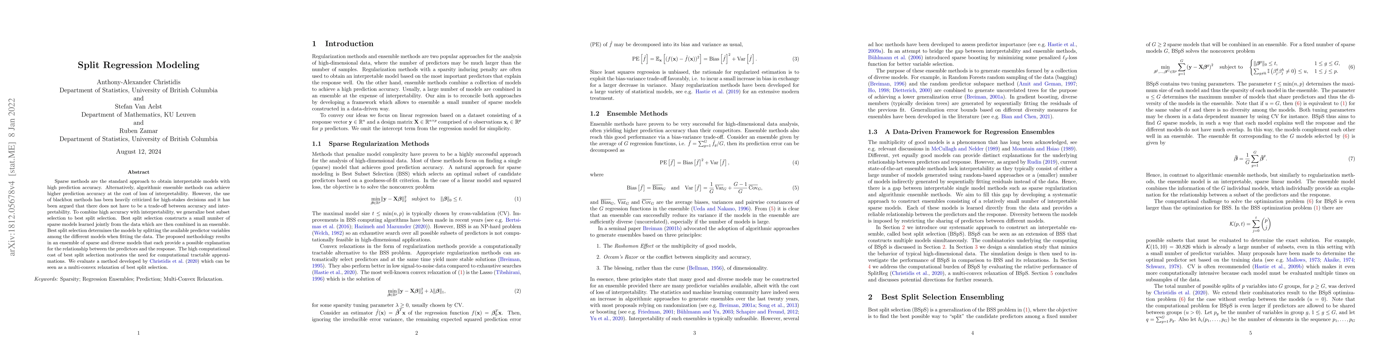 Thumbnail for Split Regression Modeling